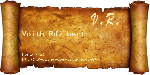 Voith Róbert névjegykártya